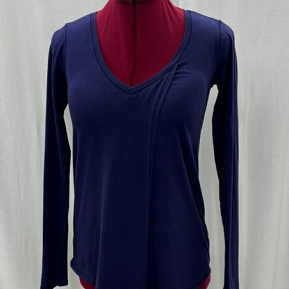 lululemon athletica Tops - Lululemon Knot A Problem Long Sleeve Shirt Aeon Purple Blue Pima Cotton